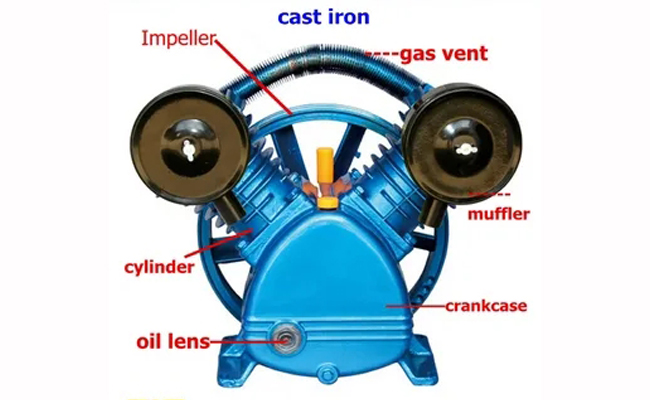 Introduction de la tête de compresseur d'air à piston